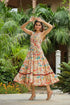 Women Multi-Coloured Floral Printed Flared Ethnic Dress